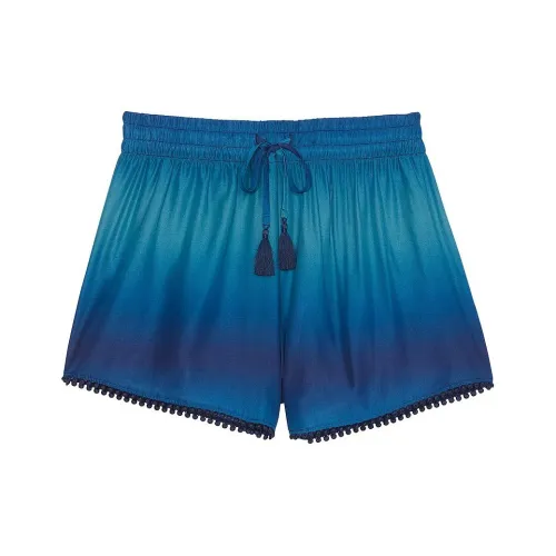 Victoria's Secret COVER UP Шорты Синие Ombre Плавки Женские Синие Градиентные