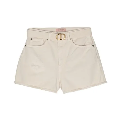 TWINSET Milano SS24 Джинсовые шорты Женские Бежевый