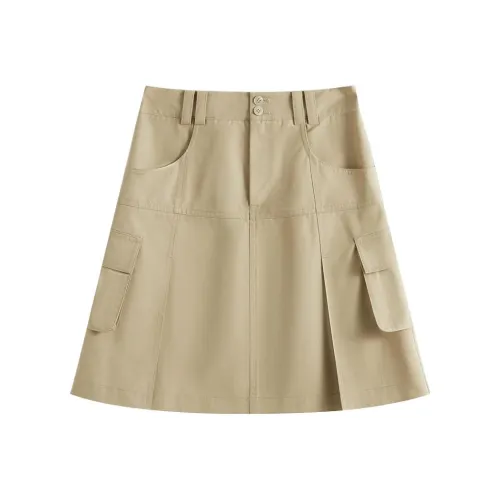 FANSILANEN Повседневные короткие юбки Женские Хаки
