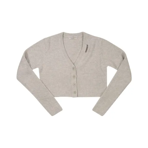 Brunello Cucinelli Серый Kids Свитеры