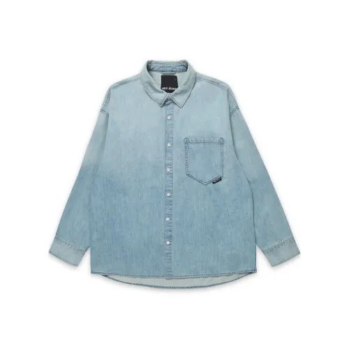 ABLE JEANS Рубашка Unisex Light Желтый Грязь Синий