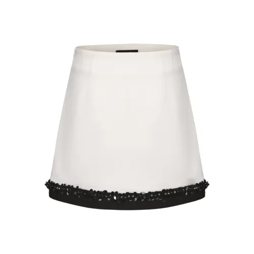 GIMING Повседневные короткие юбки Женские Белый+Черный