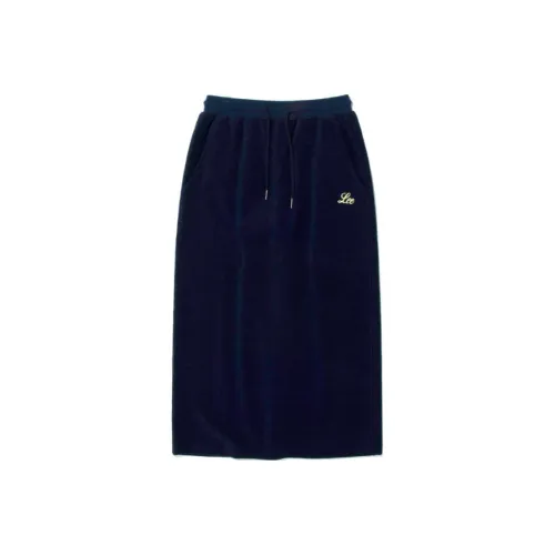 Lee Повседневный Длинный Юбка Женская Морской Синий