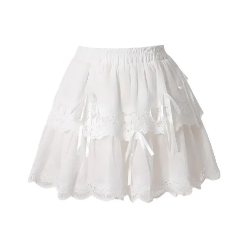 Wen Shan Повседневные короткие юбки Женские Белые