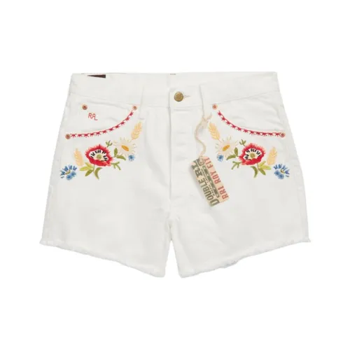 Double RL SS24 Джинсовые шорты Женские Винтажный белый