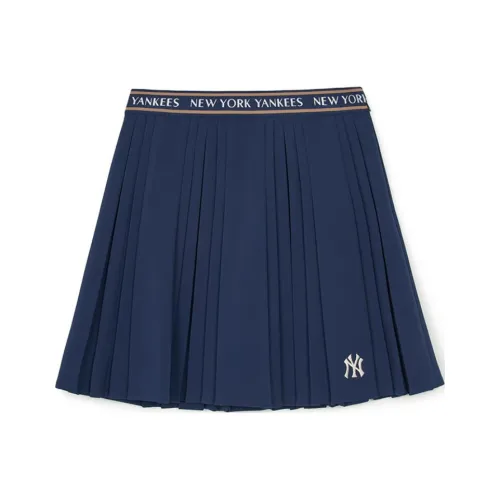 MLB Varsity New York Yankees Повседневные короткие юбки Женские Светлый Темно-синий