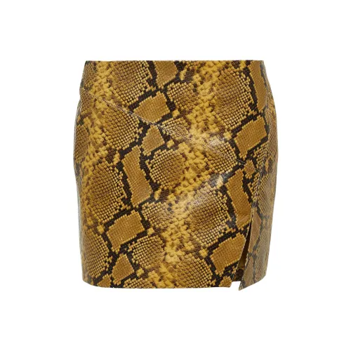 ISABEL MARANT Кожаные короткие юбки Женские Коричневый