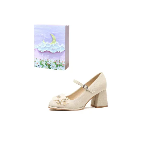 ROBINHOOD Фиолетовая луна Галактический Коробка Туфли Мэри Джейн Женские Шампанское