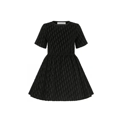 DIOR Ежеквартальные Новые Продукты Черные Детские Платья