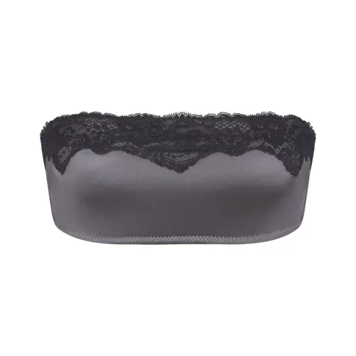 SKIMS Кружево Плавание Бандо Бикини Топ Бикини Женские Металлический Бронза