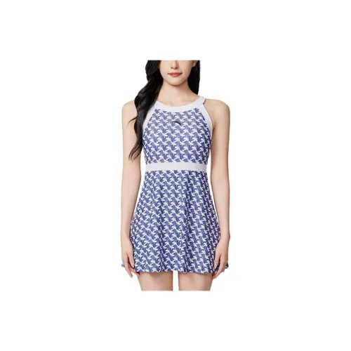 ANTA Ван-Пис Купальник Женские Чисто Белый Синий Белый Синий