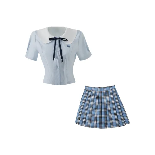 KAZAN Комплект с юбкой Женские Светло-Синий