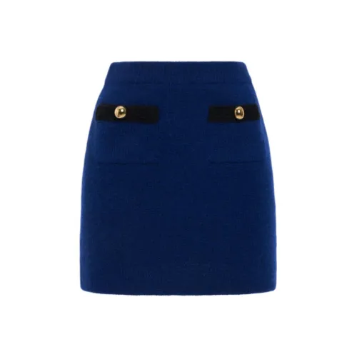 Alessandra Rich FW24 Повседневные короткие юбки Женские Brut Синий