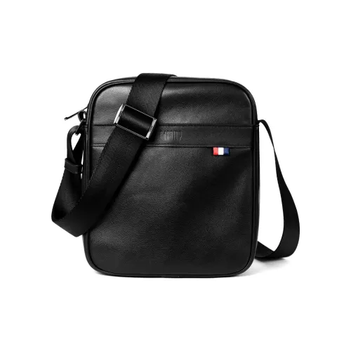 PABOJOE Сумка через плечо из лощеной коровьей кожи стандартная мужская черная