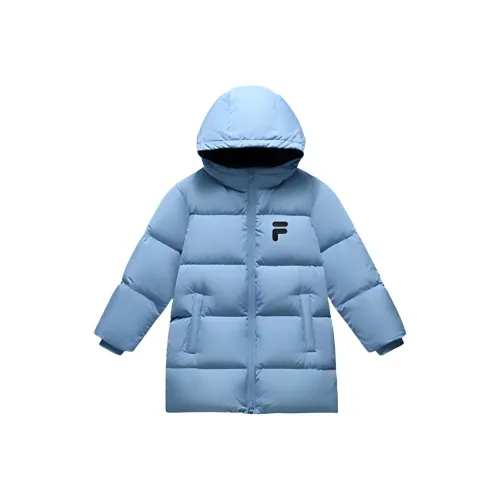 FILA KIDS Пуховик FW24 Винтажный Серый Синий Подростки