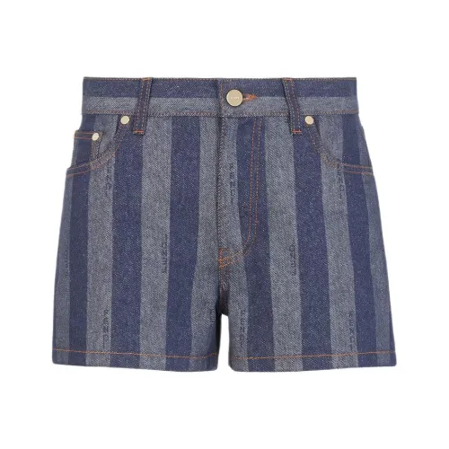 FENDI SS24 Джинсовые шорты Женские Blue