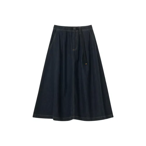Lee Повседневный Длинный Юбка Женские Индиго