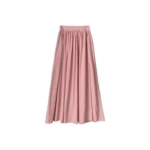 Fuccykee Повседневный Длинный Юбка Женские Розовый
