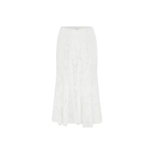 WITH JEAN SS24 MAEVE Midi Юбка Повседневная Длинная Юбка Женская Белая Белый