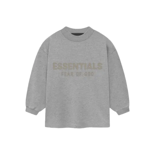 Fear Of God Essentials T-рубашка SS24 Kids LS Tee Темно-пшеничный серый для детей