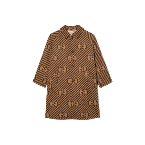 GUCCI Хаки Kids Шерстяное пальто