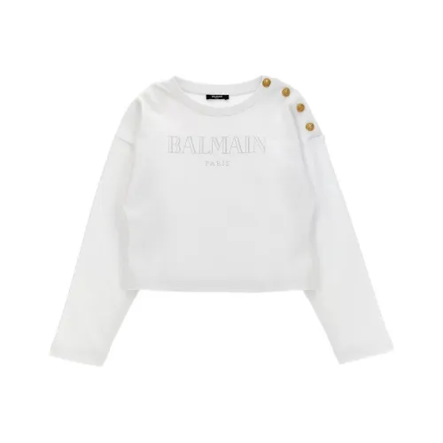 BALMAIN Белый Kids Свитшоты