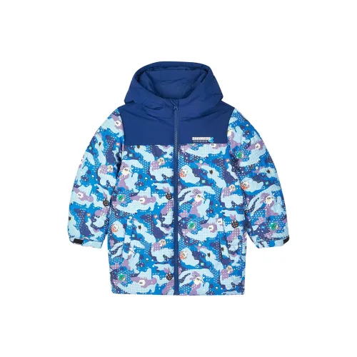 Skechers Kids Пуховик Синий Камуфляж Game С принтом по всей поверхности Подростки