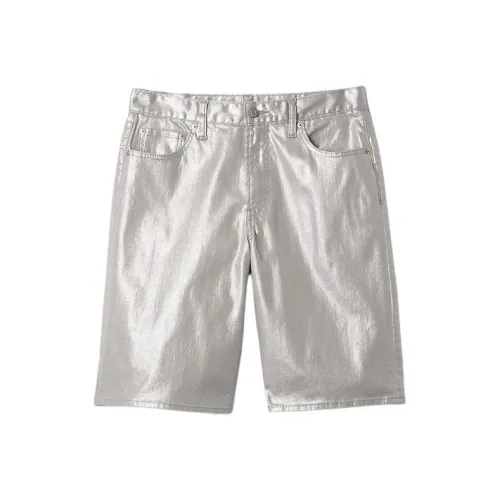 GAP Джинсовые шорты Женские Серебряные