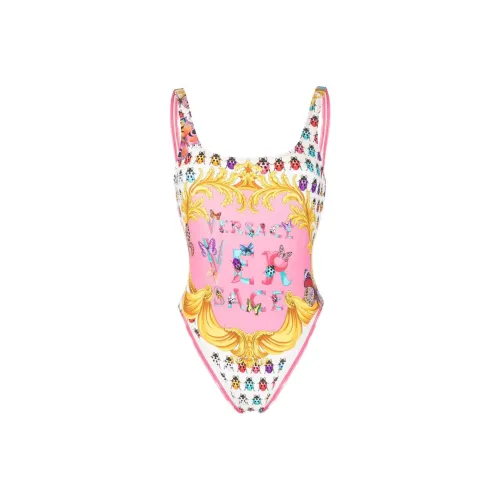 VERSACE Розовые Женские Ван-Пис Купальники