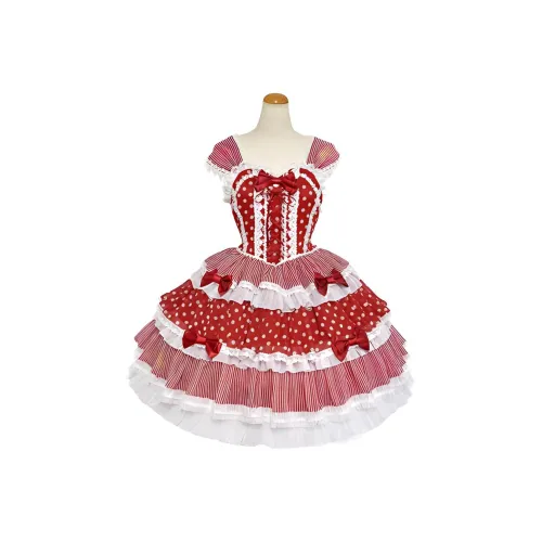 Детское красное платье в стиле Лолита для женщин