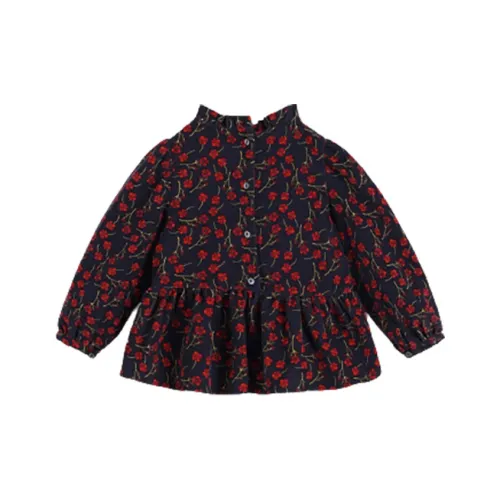 MARC JANIE Lufu series Рубашка Красные цветы Детский