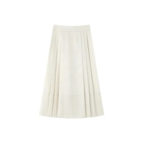LEDIN Повседневный Длинный Юбка Женские Экрю