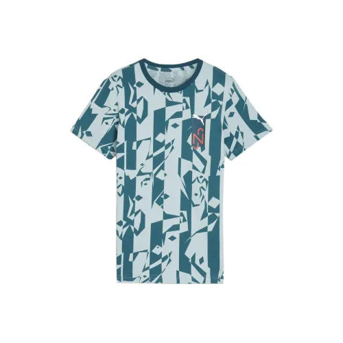 PUMA x NEYMAR T-Shirt Детский Синий Зеленый