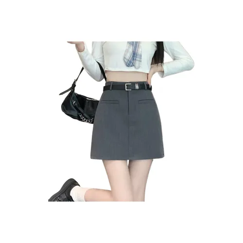 GOSO Повседневные короткие юбки женские серые