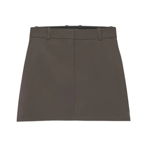 ARITZIA BABATON Chisel Юбка Повседневная Короткая Юбка Женская Богатая Мокко Коричневый Темный Мокко Коричневый