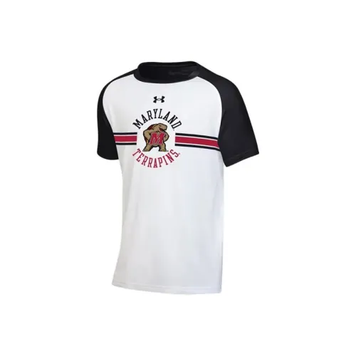 Under Armour Детская одежда Университет OF Maryland COLLEGE Парк T-Рубашка Детская Белый Черный