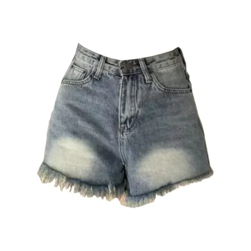 Concubine Zhu Джинсовые шорты Женские Винтажный синий