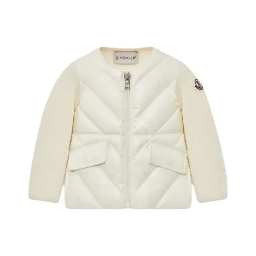 Moncler Пуховик Пуховик Молочный Белый Для Младенцев и Детей