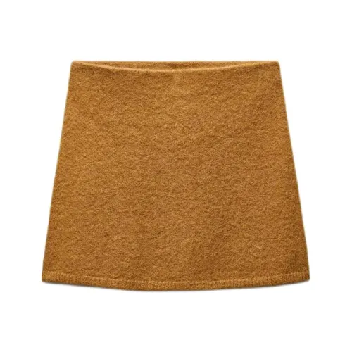 ZARA Повседневные короткие юбки женские желтые