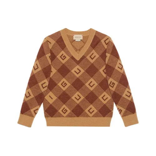 GUCCI Коричневый Kids Свитеры