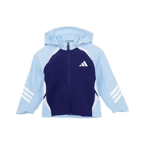 Adidas Куртка Небесно-голубой Темно-синий Белый для детей 3-7 лет