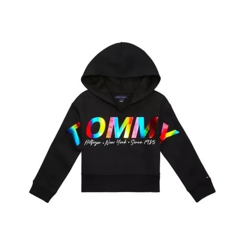 Tommy Hilfiger Детская одежда FW23 SHINE Толстовка Топы Темный Sable Толстовка Детский Черный