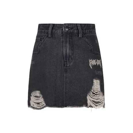 FRAIL STATE Джинсовые короткие юбки Женские Черный
