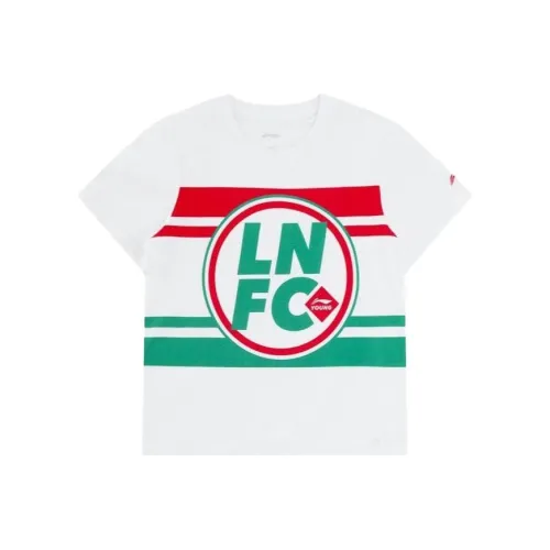 LINING YOUNG Футбол Т-Рубашка Стандартная Белая Подростки