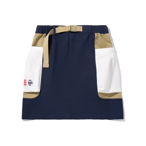 LINING x CHUMS Повседневные короткие юбки Женские Algae Коричневый Драгоценный камень Темно-синий