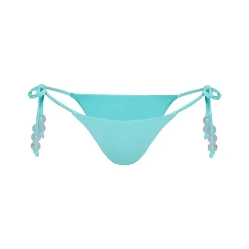 PRINCESS POLLY JENNER Галстук Боковая сторона Ruched Бикини Низ Плавки Женские Aqua Blue Aqua Blue