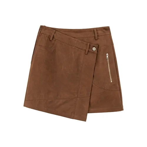 NO ONE ELSE Кофе Женские Повседневные Короткие Юбки