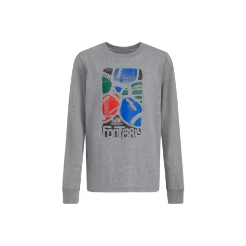 Adidas Детская одежда Graphic LS Htr Tee T Рубашка Серый Детский