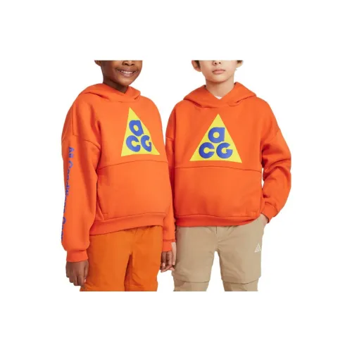 Nike Детская одежда толстовка пуловер худи апельсин детский