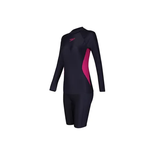 Speedo Темно-синий/Фиолетовый Женские Двухкомпонентные Купальники